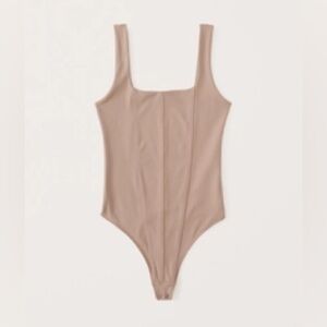 Abercrombie Double-Layered Seamless Fabric Corset Bodysuit - Brown